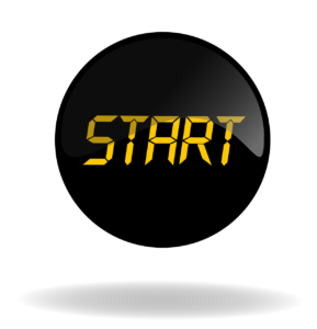 The Word Start on a Black Button